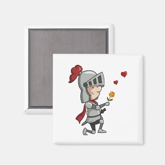 Ritter im Kühlschrankmagnet der leuchtenden Rüstun (Vorderseite/Rückseite)