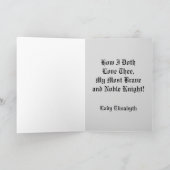 Ritter in der Rose des leuchtenden Rüstungsschilds Karte (Innenseite)