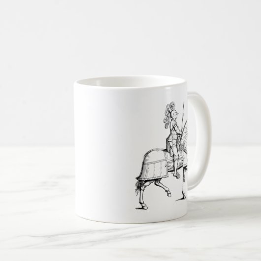 Ritter in der Rüstung Kaffeetasse (VorderseiteRechts)