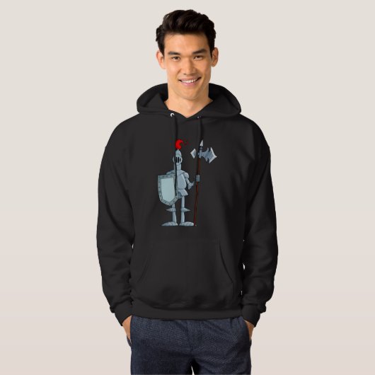 Ritter in der Rüstung Mittelalterliche Mens Hoodie (Vorne ganz)