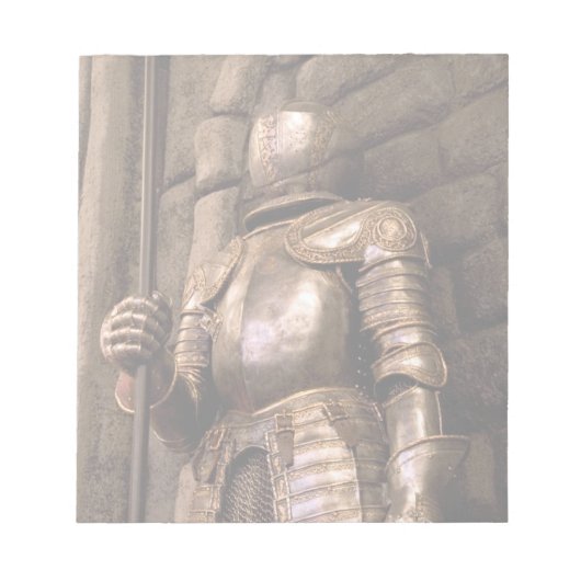 Ritter in der Rüstung Notizblock (Vorderseite)