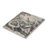 Ritter in der Rüstung Slegend Drache Fliese (Seite)