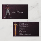 Ritter in der Rüstung Visitenkarte (Vorne/Hinten)