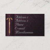 Ritter in der Rüstung Visitenkarte (Rückseite)