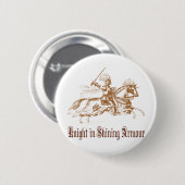 Ritter in glänzender Rüstung Button (Vorne & Hinten)