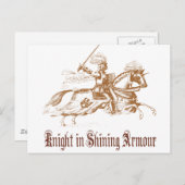 Ritter in glänzender Rüstung Postkarte (Vorne/Hinten)