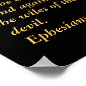 Ritter in glänzender Rüstung! Schutz der Güter. Poster (Ecke)