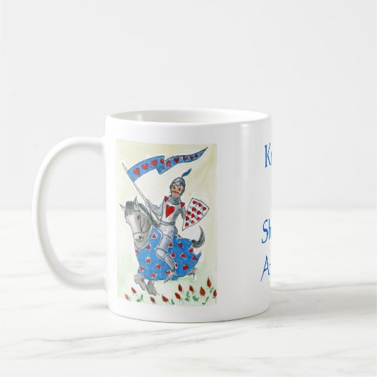 Ritter in glänzender Rüstungs-Tasse Kaffeetasse (Links)