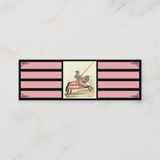 Ritter in glänzender Rüstungs-Visitenkarte Mini Visitenkarte (Vorderseite)