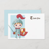 Ritter in leuchtender Rüstung Danke Karte (Vorne/Hinten)