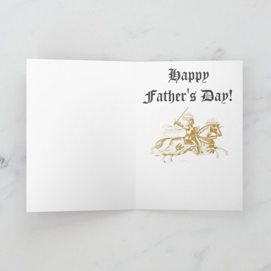 Ritter in leuchtender Rüstung Karte (Innenseite)