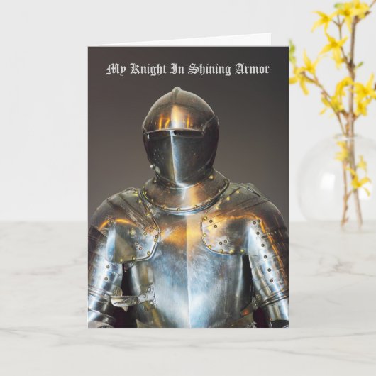 Ritter in leuchtender Rüstung Karte (Gelbe Blume)