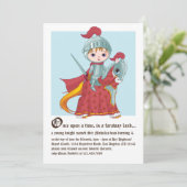 Ritter in leuchtender Rüstung zum Geburtstag Einla Einladung (Stehend Vorderseite)