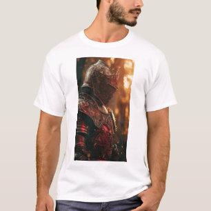 Ritter in Red Armor Mittelalterliche Fantasie T-Sh T-Shirt