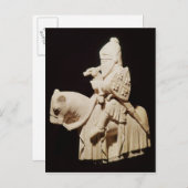 Ritter in Rüstung auf seinem Pferd Postkarte (Vorne/Hinten)