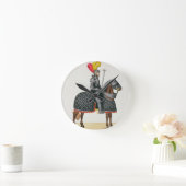 Ritter in Rüstung auf seinem Pferd, Teller von 'A  Runde Wanduhr (Zuhause)