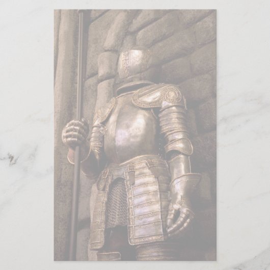 Ritter in Rüstung Briefpapier (Vorderseite)