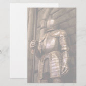Ritter in Rüstung Briefpapier (Vorne/Hinten)