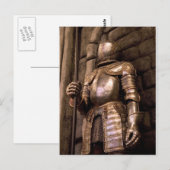 Ritter in Rüstung Postkarte (Vorne/Hinten)