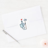 Ritter in Rüstungsaufklebern Runder Aufkleber (Umschlag)