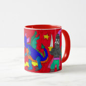 "Ritter in strahlender Rüstung" Bunter Becher Tasse (VorderseiteRechts)