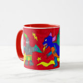 "Ritter in strahlender Rüstung" Bunter Becher Tasse (Vorderseite Links)