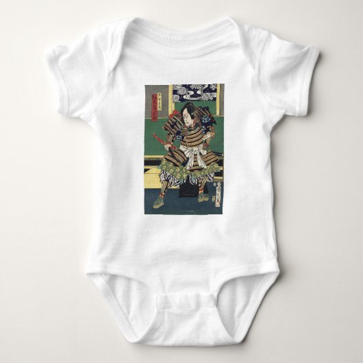 Ritter japanischer ukiyo-e samurai-Krieger Baby Strampler (Vorderseite)