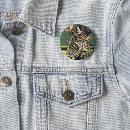 Ritter japanischer ukiyo-e samurai-Krieger Button (Beispiel)