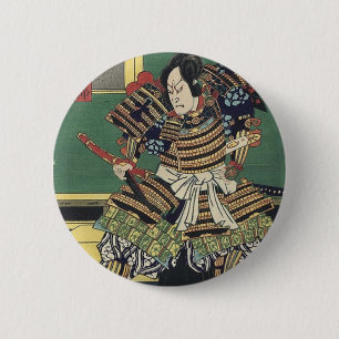 Ritter japanischer ukiyo-e samurai-Krieger Button