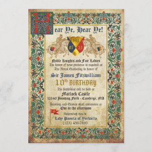 Mittelalterliche Einladungen Zazzle De