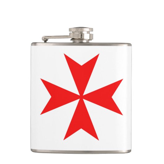 Ritter-Kreuz-Religionssymbol Maltas templar Flachmann (Vorderseite)