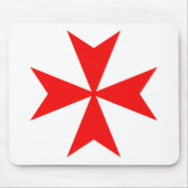 Ritter-Kreuz-Religionssymbol Maltas templar Mousepad (Vorne)