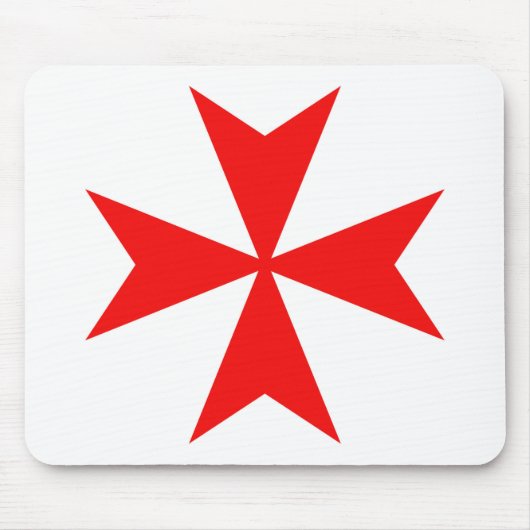 Ritter-Kreuz-Religionssymbol Maltas templar Mousepad (Vorne)