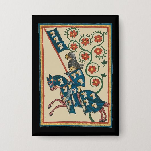 Ritter mit Adler Heraldry, Mittelalter des 14. Jah Button (Vorderseite)