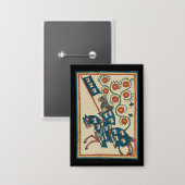 Ritter mit Adler Heraldry, Mittelalter des 14. Jah Button (Vorderseite/Rückseite)