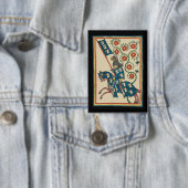 Ritter mit Adler Heraldry, Mittelalter des 14. Jah Button (Insitu)