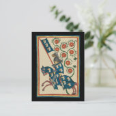 Ritter mit Adler Heraldry, Mittelalter des 14. Jah Postkarte (Stehend Vorderseite)