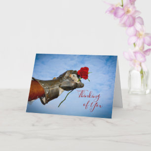 Ritter mit einem Herzen   -  Ich denke an dich Karte