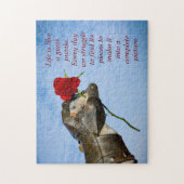 Ritter mit Herz und Sprichwort Puzzle (Vertikal)