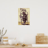 Ritter mit Taubenkunstposter Poster (Küche)