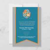 Ritter Mittelalterliche Schildkinder 10. Geburtsta Einladung (Rückseite)