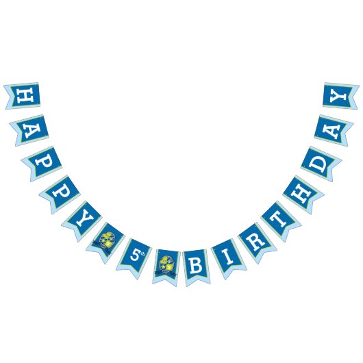 Ritter mittelalterliches Glück Geburtstag 5. bunte Wimpelkette (Alle)