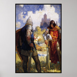 Ritter nach dem Kampfplakat VON 8,99 Poster