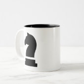 "Ritter-" Piktogramm-Tasse Zweifarbige Tasse (Vorderseite Links)