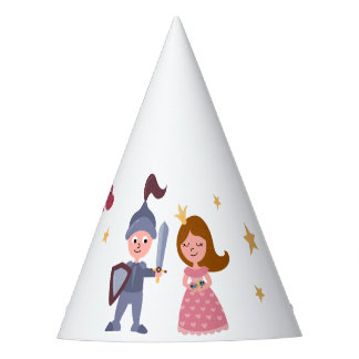 Ritter & Prinzessin, Drache, Burg Geburtstagsfeier Partyhütchen