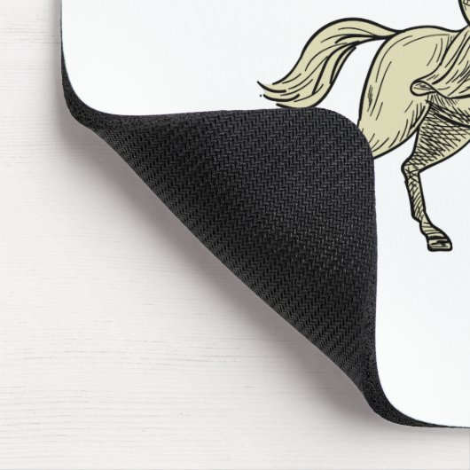 Ritter-Reitpferdeschild-Lanzen-Flaggen-Zeichnen Mousepad (Ecke)