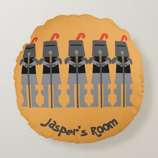 Ritter Rundes Kissen (Vorderseite)