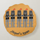 Ritter Rundes Kissen (Rückseite)