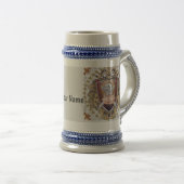 Ritter Schild Nachname stein Bierglas (VorderseiteRechts)