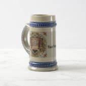 Ritter Schild Nachname stein Bierglas (Vorderseite Links)